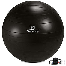 Load image into Gallery viewer, Serenily Exercise Ball for Fitness - Yoga Ball Chair for Home Gym & Yoga Accessories. Birthing Ball with Workout Guide & Pump. Stability Ball for Balance Trainer, Pilates, Therapy & Office (75cm)