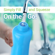 Load image into Gallery viewer, Serenily Mini Handheld Portable Travel Bidet (300/600 ml) - Easy to Use, Long Angled Nozzle for Personal Hygiene & Sanitary Care Toilet Shower Bathroom Use