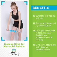 Load image into Gallery viewer, Serenily Muscle Roller, Cellulite Massager for Pain Relief. Masage Stick for Myofacial Release. Trigger Point, Neck Pain Relief, Anti Cellulite Massager for Muscle Pain Relief, Muscle Roller Stick.