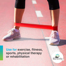 Load image into Gallery viewer, Serenily Resistance Bands, Exercise Band, Latex Resistance Band, Set of 5 Exercise Bands, Resistance Bands Set. Exercise Bands Resistance. Loop Resistance Bands, Leg Resistance Bands. Elastic Bands.