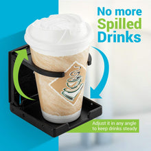 Load image into Gallery viewer, Serenily Universal Drinking Cup Holder - Portable Tumbler Beverage Bracket - No Spill with Secured Angled for Strollers Walkers Bicycles & Wheelchairs