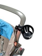 Load image into Gallery viewer, Serenily Stroller Drink Cup Holder, Great for Wheelchairs, Bicycles, Office Chairs and Scooters. Adjustable Water Bottle Cage.
