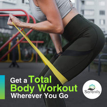 Load image into Gallery viewer, Serenily Resistance Bands, Exercise Band, Latex Resistance Band, Set of 5 Exercise Bands, Resistance Bands Set. Exercise Bands Resistance. Loop Resistance Bands, Leg Resistance Bands. Elastic Bands.