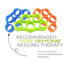 Load image into Gallery viewer, Serenily Finger Exerciser, Hand Strengthener, Hand Exerciser and Hand Grip Strengthener. Set of 6 Resistance Bands, Finger Stretcher and Grip Strength Trainer. Relieve Wrist Pain, Carpal Tunnel Relief