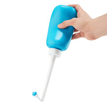 Load image into Gallery viewer, Serenily Mini Handheld Portable Travel Bidet (300/600 ml) - Easy to Use, Long Angled Nozzle for Personal Hygiene & Sanitary Care Toilet Shower Bathroom Use