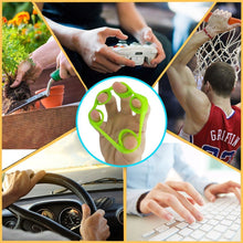 Load image into Gallery viewer, Serenily Finger Exerciser, Hand Strengthener, Hand Exerciser and Hand Grip Strengthener. Set of 6 Resistance Bands, Finger Stretcher and Grip Strength Trainer. Relieve Wrist Pain, Carpal Tunnel Relief