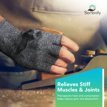 Load image into Gallery viewer, Arthritis Gloves for Women & Men - Compression Hand Glove for Osteoarthritis, Arthritic Joint Pain Relief, Carpal Tunnel Wrist Support - Fingerless Design, Lightweight & Breathable
