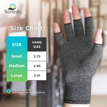 Load image into Gallery viewer, Arthritis Gloves for Women & Men - Compression Hand Glove for Osteoarthritis, Arthritic Joint Pain Relief, Carpal Tunnel Wrist Support - Fingerless Design, Lightweight & Breathable