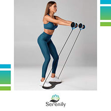 Load image into Gallery viewer, Serenily Multifunctional Ab Roller Wheel - Double Ab Wheel for Home Gym &amp; Abs Workout Equipment. Abdominal Exercise Machine for Core Workout, Body &amp; Ab Roller. Ab Trainer Pilates Wheel for Men &amp; Women