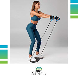 Serenily Multifunctional Ab Roller Wheel - Double Ab Wheel for Home Gym & Abs Workout Equipment. Abdominal Exercise Machine for Core Workout, Body & Ab Roller. Ab Trainer Pilates Wheel for Men & Women