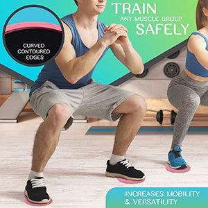 Serenily Sliders for Working Out - Core Exercise Sliders, 2 Dual Sided Gliding Discs For All Floors With Carry Bag & Workout Guide. Abs & Full-Body Fitness Equipment - Slider Set For Home Gym (Pink)