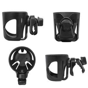 Serenily Stroller Drink Cup Holder, Great for Wheelchairs, Bicycles, Office Chairs and Scooters. Adjustable Water Bottle Cage.