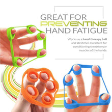 Load image into Gallery viewer, Serenily Finger Exerciser, Hand Strengthener, Hand Exerciser and Hand Grip Strengthener. Set of 6 Resistance Bands, Finger Stretcher and Grip Strength Trainer. Relieve Wrist Pain, Carpal Tunnel Relief