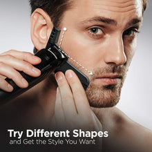 Load image into Gallery viewer, Serenily Beard Shaper Tool Kit - Mens Grooming Kit - Includes Beard Shaper - Comb, Beard Comb - Pencil, Barber Pencil - Pencil Sharpener - Razor, Razor for Men - Shaving Cream, Shaving Cream Men