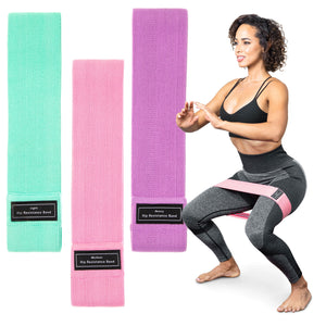 Serenily Resistant Bands for Women - Exercise Bands for Working Out. Booty Bands for Women & Men. Fabric Resistance Band Non Slip Loop Bands for Exercise for Legs and Butt. Thick Workout Bands - 3Pack