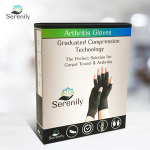 Arthritis Gloves for Women & Men - Compression Hand Glove for Osteoarthritis, Arthritic Joint Pain Relief, Carpal Tunnel Wrist Support - Fingerless Design, Lightweight & Breathable