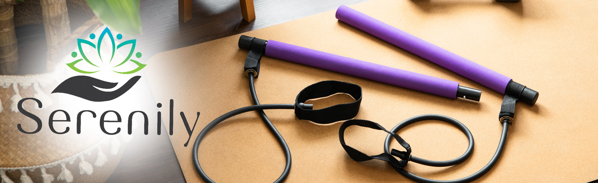 Serenily Pilates Bar Yoga Stick - Pilates bar kit for Home Gym with Pi –